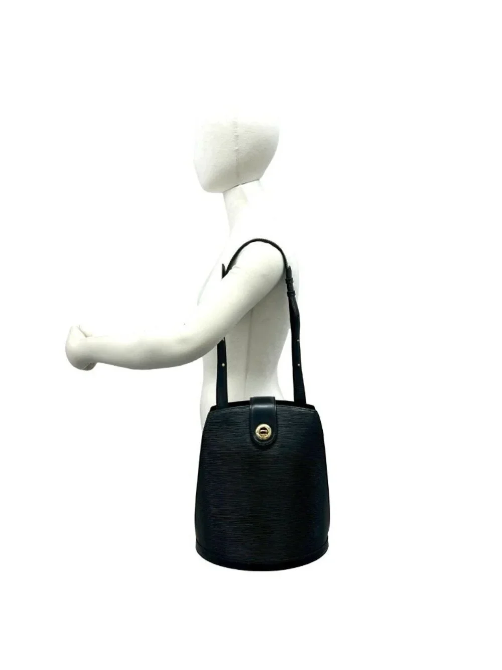 Louis Vuitton Vintage Cluny Epi Leather Shoulder Bag Tote Black - Picture 2 of 10